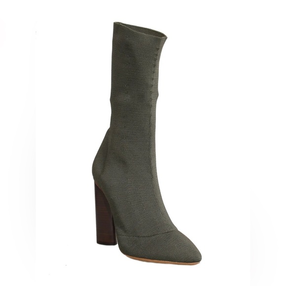Yeezy Season 2 Knit Olive Green Low Sock Boots - Picture 1 of 9